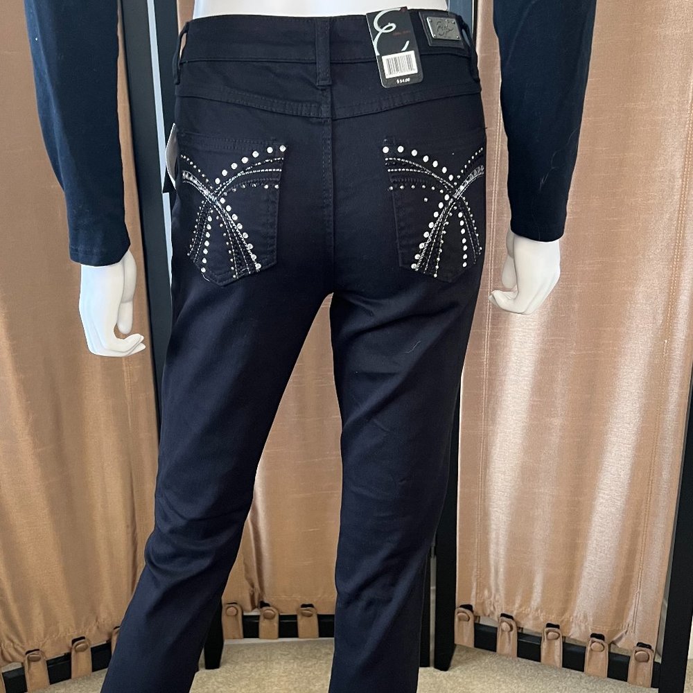 Earl Jeans, Black, embellished, size 6P